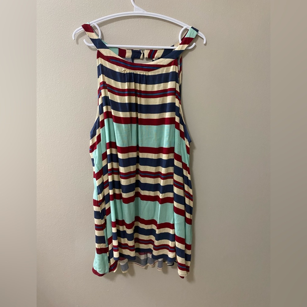 Lane Bryant blouse women's size 26 plus size striped tank top shirt new with tag